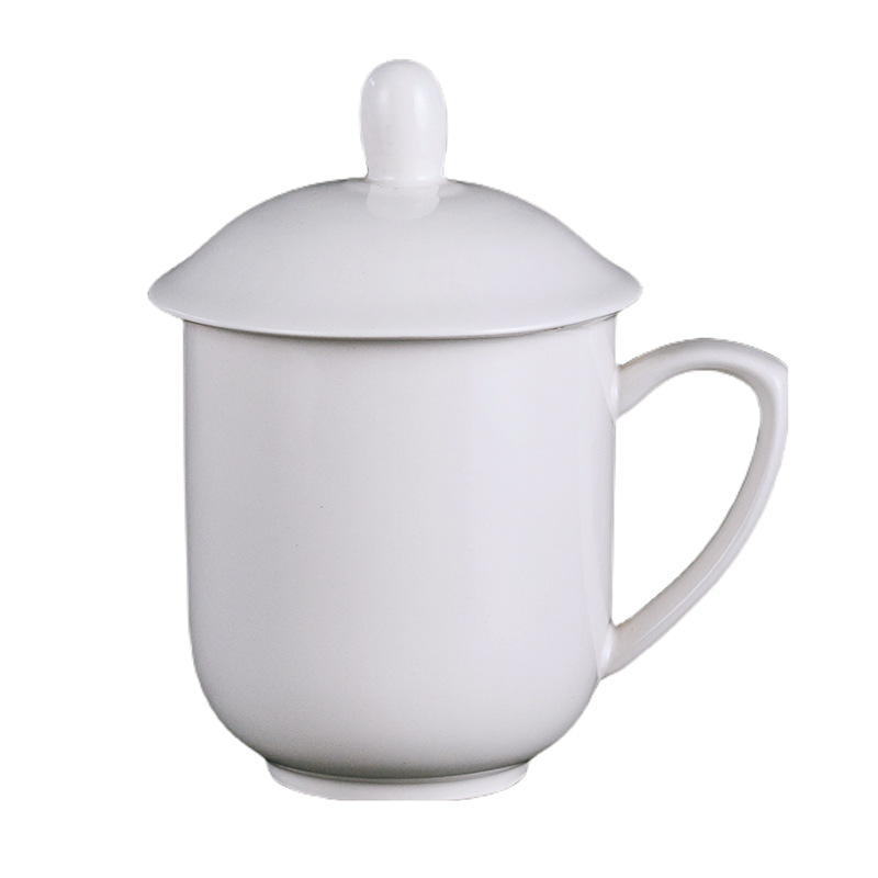 Transfronterizo de Amazon taza blanca taza de alto aspecto creativo Oficina taza de café pareja taza de agua Taza de cerámica