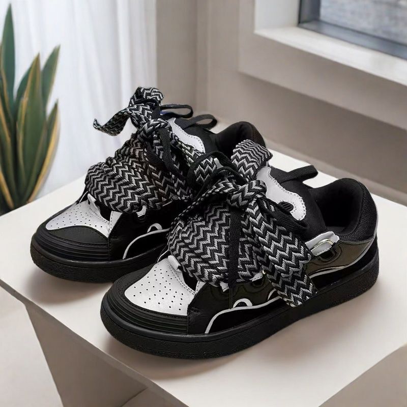 Original Korean Version Ins New Style Retro American Fashion Single Shoes Chic Thick-Soled Casual Sneakers German Training Trendy Shoes for Men