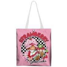 草莓娃娃草莓女孩动漫卡通影视周边帆布包袋购物袋单肩包跨境外贸