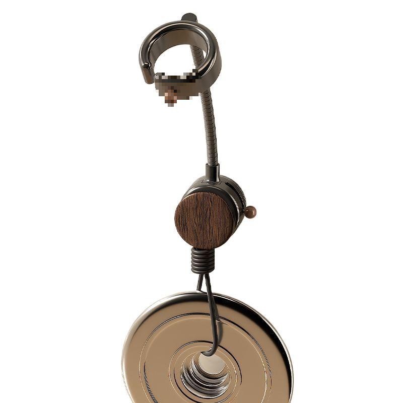 soporte de secador de pelo de ventosa sin perforación marco de almacenamiento de tubo de aire giratorio de baño tipo pared percha de secador de pelo perezoso