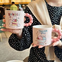 High-value ceramic cup, cute rabbit design for girls, fufu milk cup, wedding favor gift mug wholesale