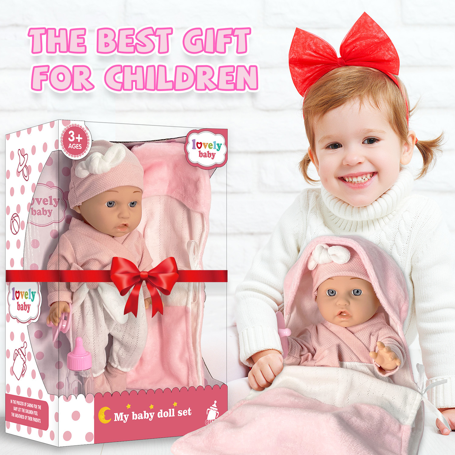 12 인치 비닐 인형 세트 청해 장난감 소스 공장 도매 시뮬레이션  중생 인형