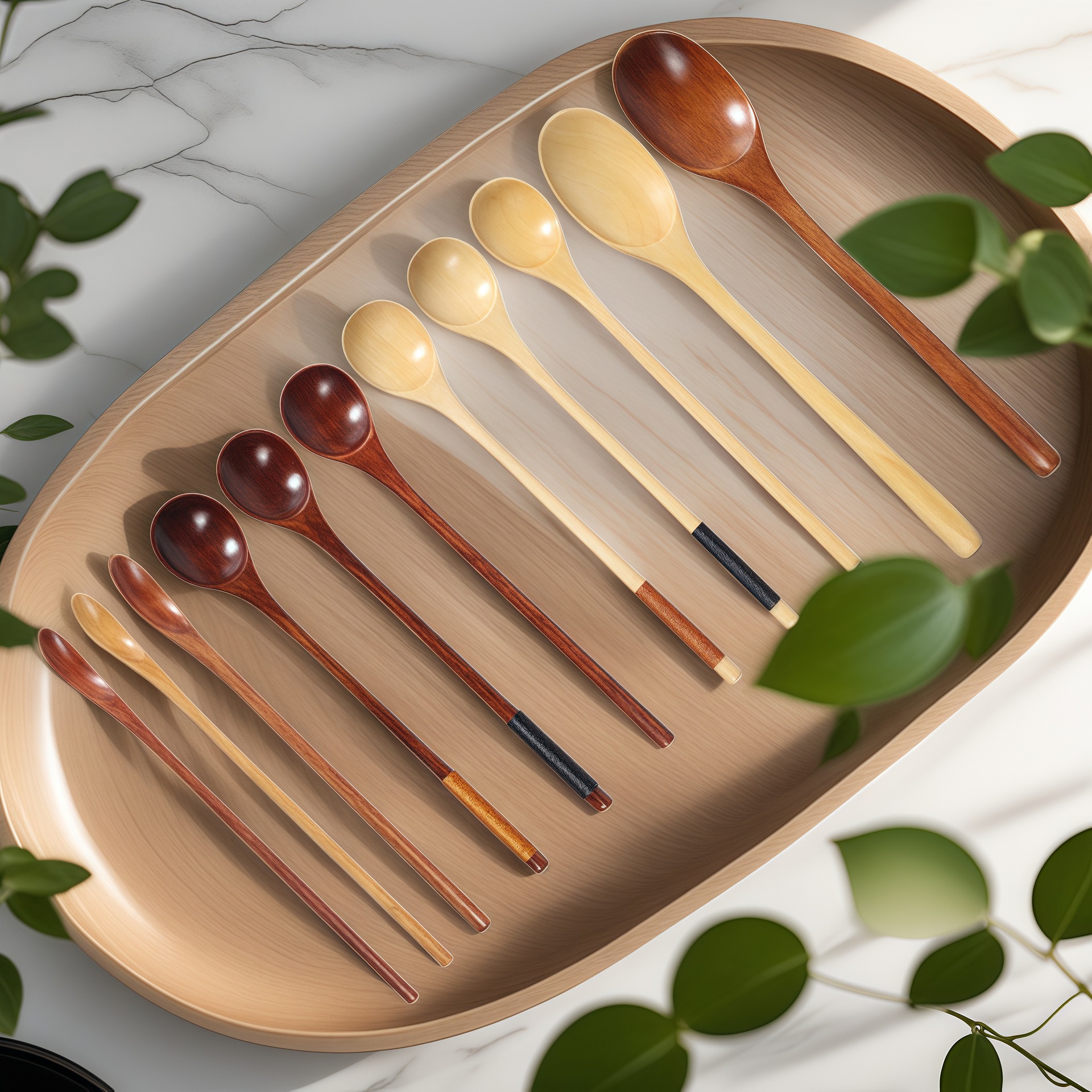 Cuchara de mango largo al por mayor de fábrica Cuchara de madera para comer Cuchara de cocina de madera para el hogar Cuchara de sopa Cuchara de arroz Cuchara de agitación