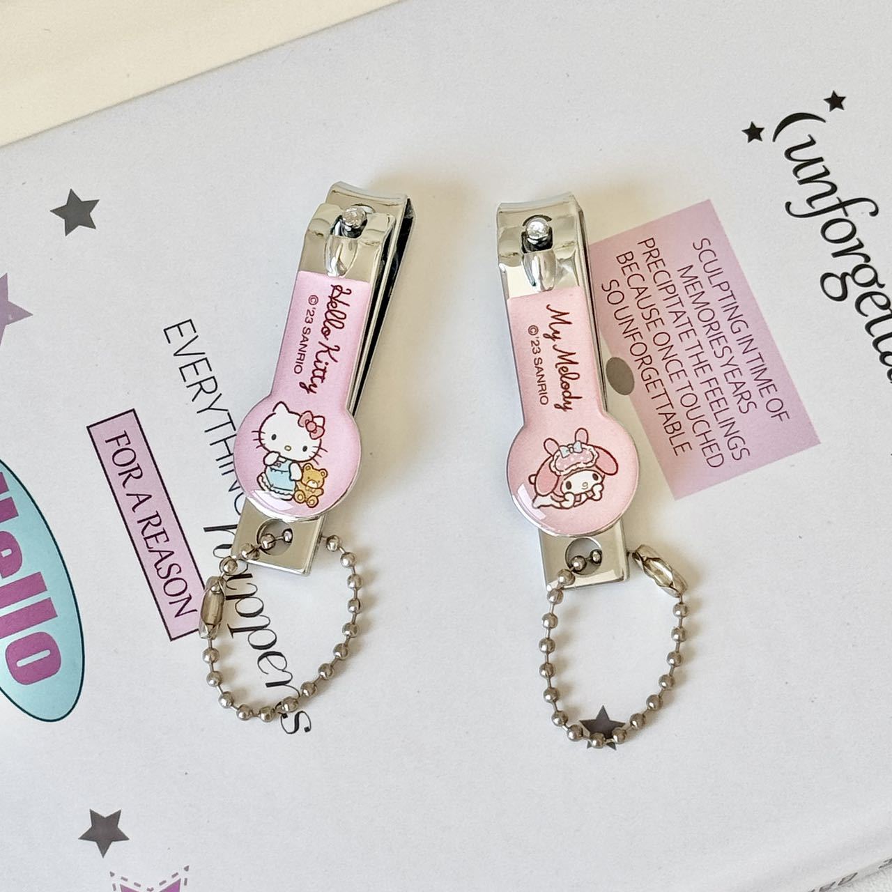 Hello Kitty Genuine Nail Clippers Cute Cartoon Kuromi Manicure and Pedicure Flat Mouth Oblique Mouth Kidsren's Fingers