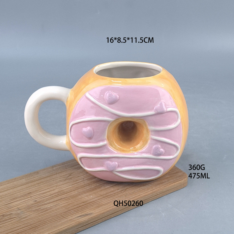 Taza de hamburguesas con tapa de alta calidad de cerámica taza de agua de oficina doméstica taza de desayuno de leche personalizada taza de café