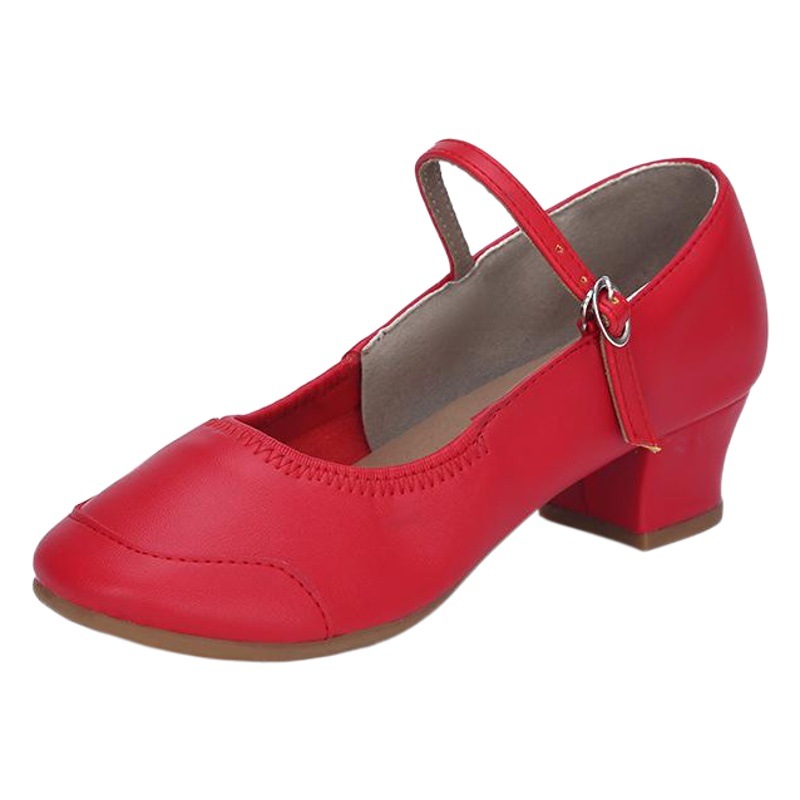 Zapatos de baile cuadrados zapatos de baile de marinero de mujer de fondo suave zapatos de baile zapatos de práctica zapatos de maestro Four Seasons zapatos de baile social tacón medio