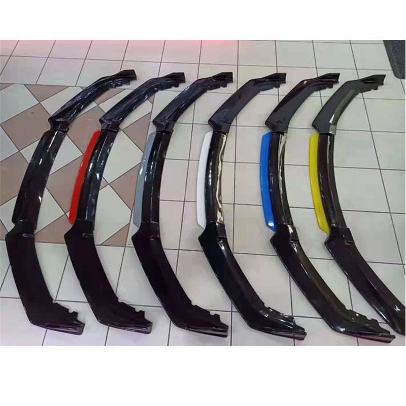 Suministro directo de fábrica Modificación del automóvil nueva pala delantera de doble capa de cuatro secciones con tamaño de lengua que rodea el labio spoiler delantero de pala delantera