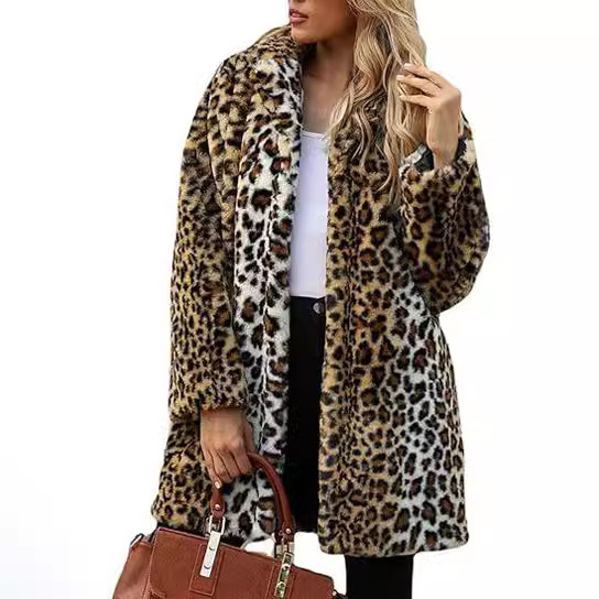 European and American Fur Coat Imitation Rabbit Fur Coat for Autumn and Winter Long Coat Thickened Warm Fur Fur Coat