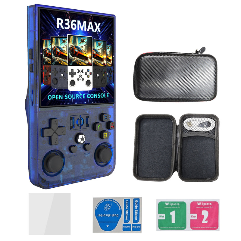 国境を越えた対外貿易スポット R36MAX ゲームコンソール オープンソース デュアル システム 4inch 大画面レトロ アーケード PSP ハンドヘルド コンソール|undefined