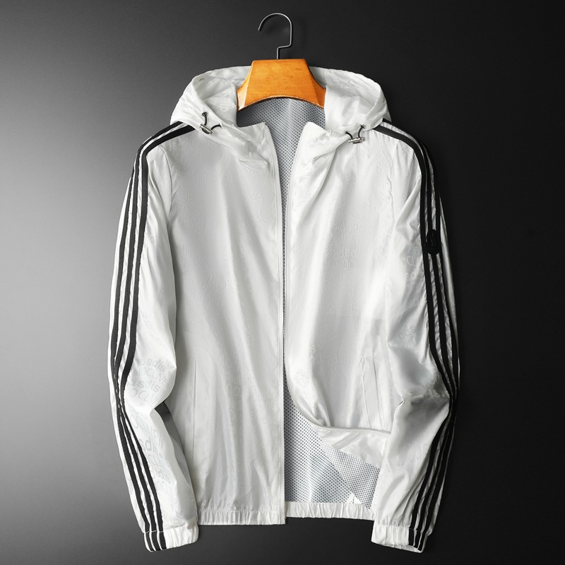 European Station Spring/Summer 2024 New Men's Korean Style Slim-fit Hooded Jacket Sun-protective Jacket Large Size Printed Jacket