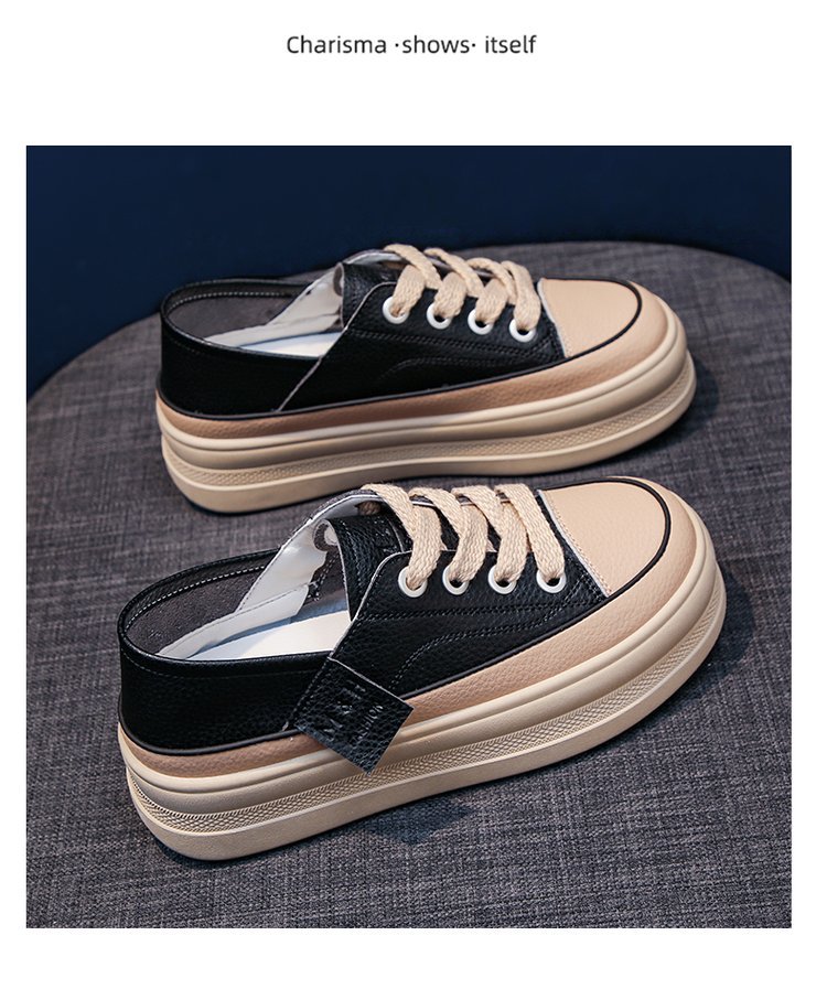 2023 Nuevos zapatos pequeños de pizarra informales, versátiles y de dos usos_voghion.com