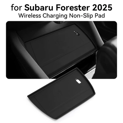 Suitable for 25-26 Models of Forester, Wireless Charging Silicone Anti-Slip Mat for the Center Console, Protective Car Accessories, Modification Parts (Anti-slip mat) - 25-models-of-forester-wireless-charging-silicone-anti-slip-pads-universal-for-left-and-right-steering-wheels