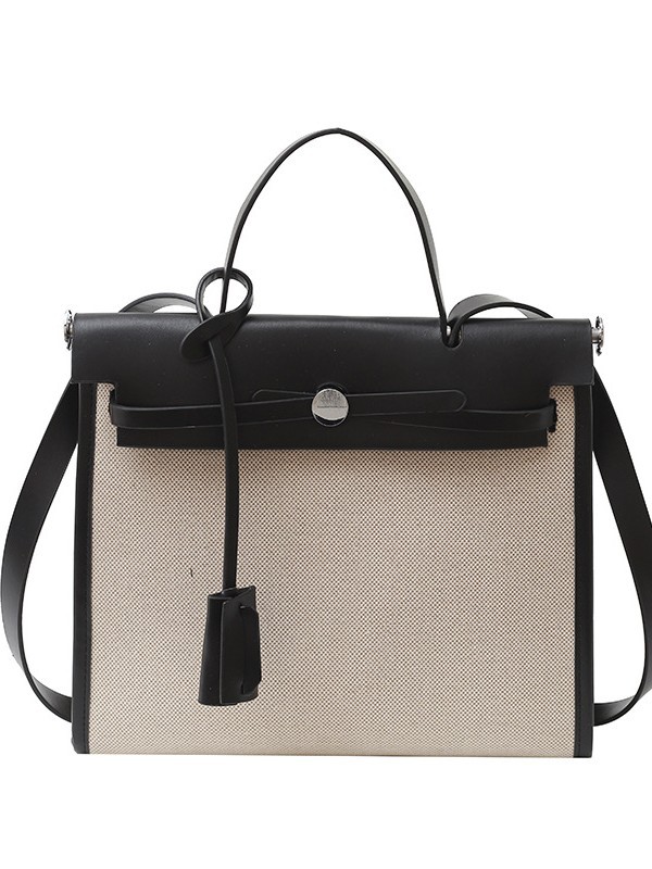 Bolso Carey Tote portátil de alta gama 2025 Nuevo estilo transfronterizo Bolso bandolera de gran capacidad de contraste de lona
