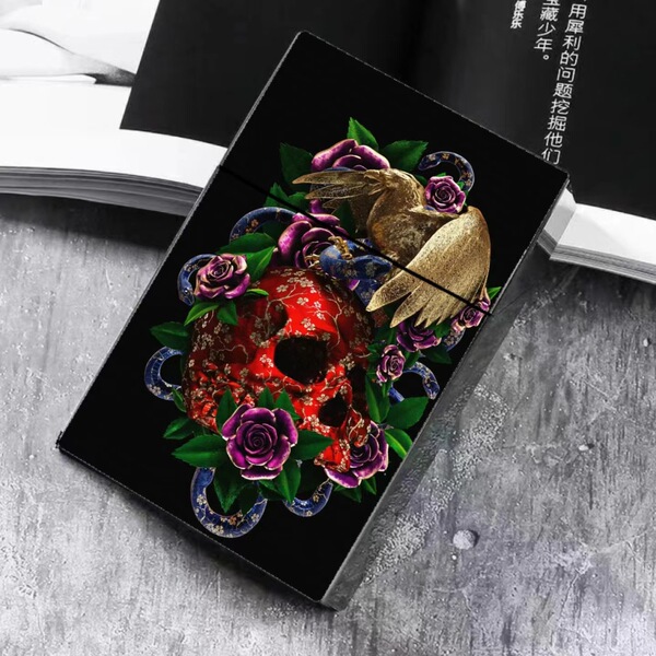 Creative Skull Automatic Cigarette Case Animation Skull Plastic 20 Coarse Anti-Pressure Smoke Artifact to Send Friends