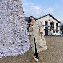 工厂直发过膝长款大被子羽绒服女士立领加厚保暖23221