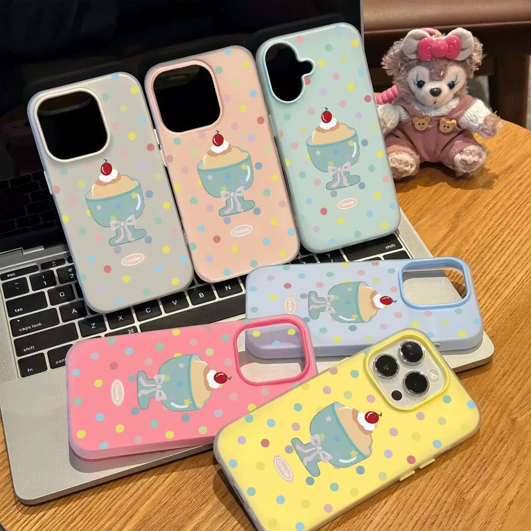 Apple, iPhone15, совместимый чехол для телефона, мультфильм милый iPhone15 Pro, 2 в 1