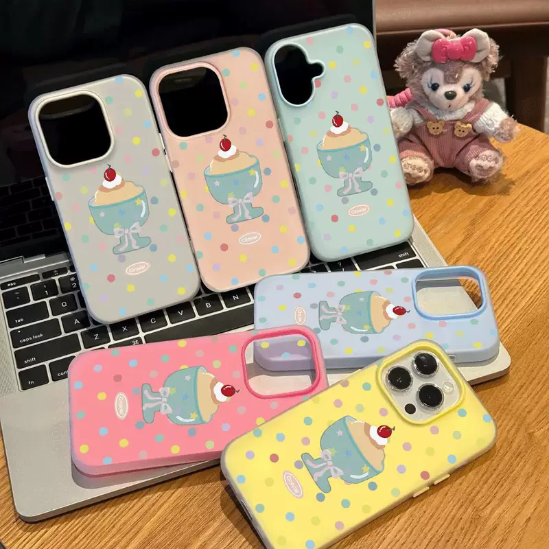 Apple, iPhone15, совместимый чехол для телефона, мультфильм милый iPhone15 Pro, 2 в 1