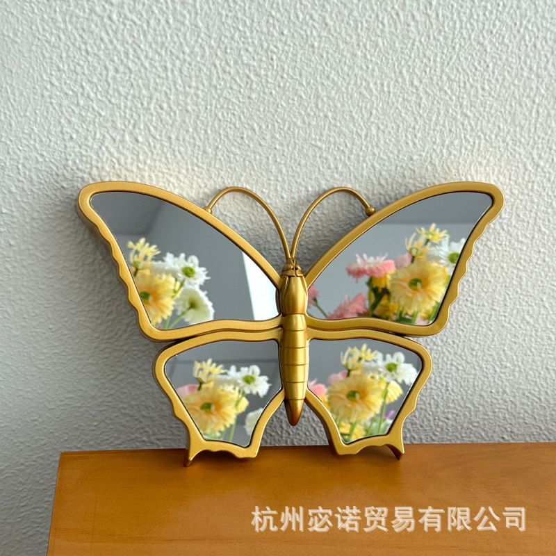 Decoración Tridimensional de Pared con Flores y Espejo, Artesanal, para Sala de Estar y Hogar
