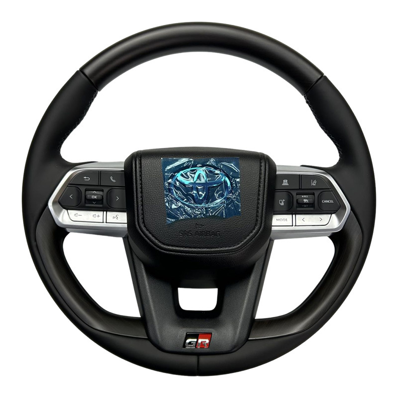 Shiyong LC300 Black Peach Wood Steering Wheel Assembly Carbon Fiber (Steering wheel) - 1