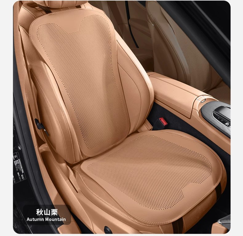 Cross-Border Car Seat Cushion Three-Piece Set, Single-Piece Seat Cushion, Non-Slip Nappa Leather, Breathable for Summer, Universal for All Seasons, Heat Insulation, Foreign Trade