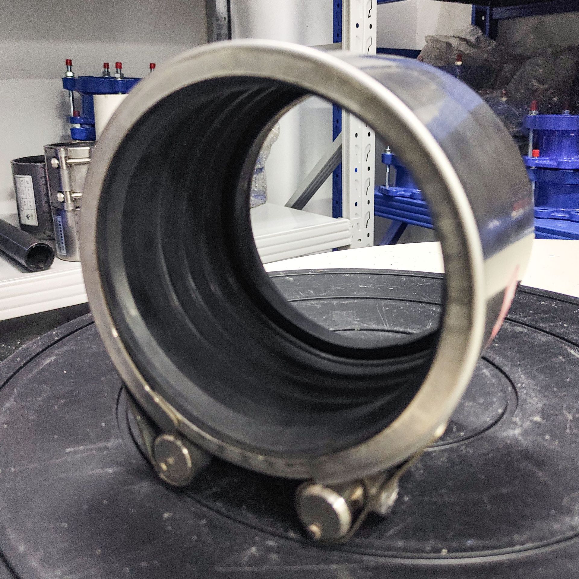 加长不锈钢连接器多功能管道连接抢修节FCD抱箍MF-L不锈钢哈夫节