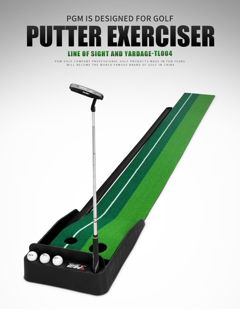Máy tập putt golf PGM TL004 đế cao su, chiều dài 3 m, có tấm chắn và khu vực để bóng gậy — Tùy chỉnh máy tập TL004 chi tiết 13
