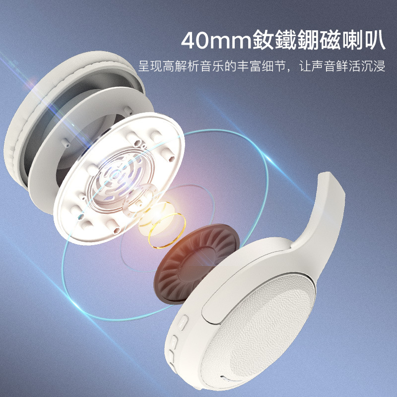 Nuevo auricular Bluetooth inalámbrico transfronterizo, batería de larga duración, puerto de carga de graves tipo C, auricular de computadora