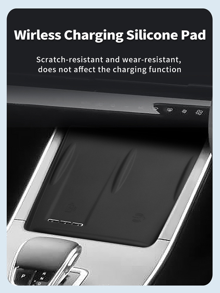 Suitable for 22-25 Models of Chery Omoda C5 Central Control Wireless Charging Silicone Anti-Slip Mat Car Modification Products