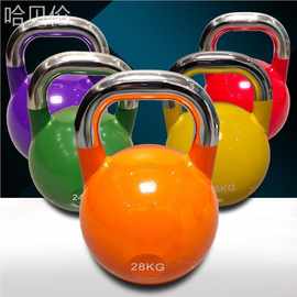 铸铁壶铃专业运动全钢重量竞技家用哑铃实心健身器材女士kg大男士