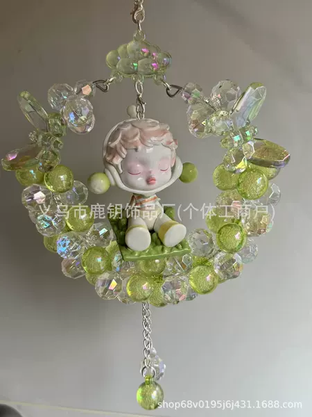 Green butterfly style with baby