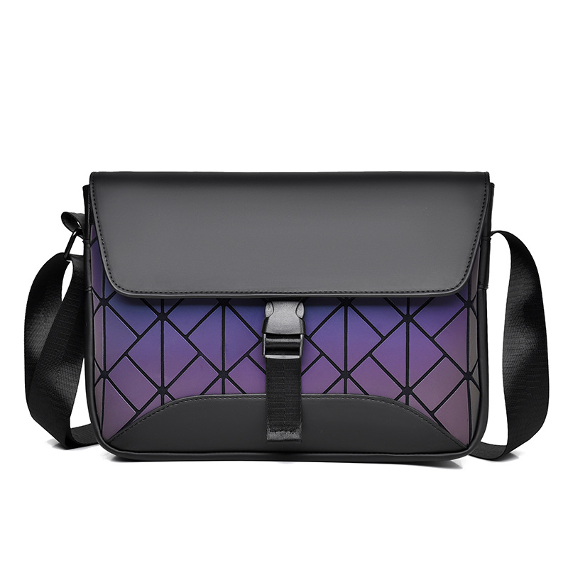 Bolso bandolera de hombre de rombos coloridos de nuevo estilo al por mayor transfronterizo 2024, bolso pequeño cuadrado de gran capacidad para viajes de negocios, bolso de hombro