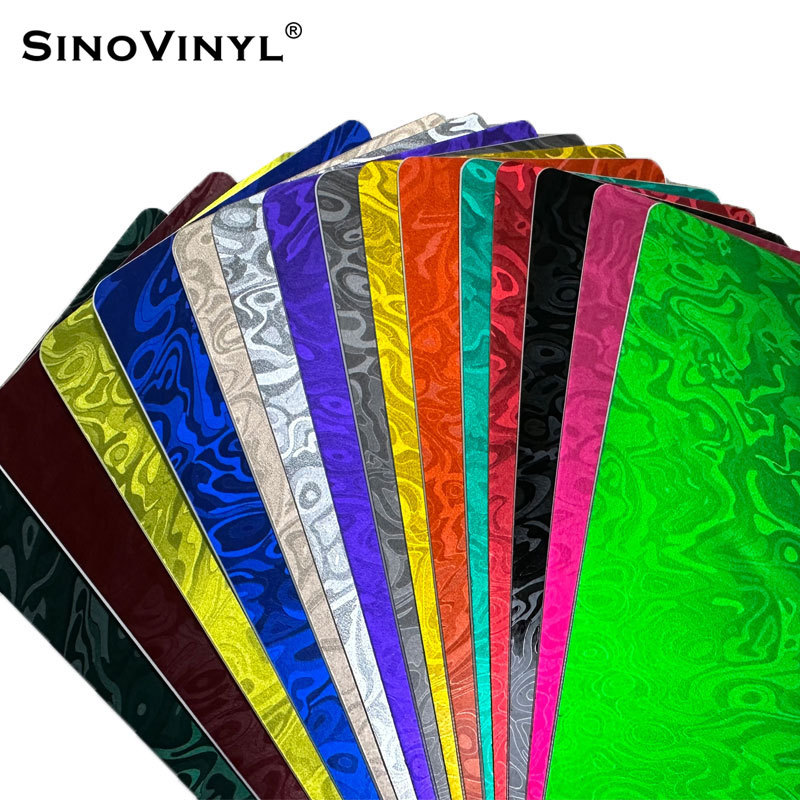 PET de alta definición galvanizado cosmic estriado de fibra de carbono espejo retrovisor decoración pegatinas de película de cambio de color de automóvil pegatinas de película de cuerpo