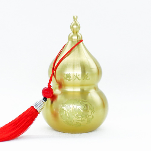 Copper gourd ornaments brass fire dragon bottle home crafts ornaments fire dragon open lid gourd dropshipping