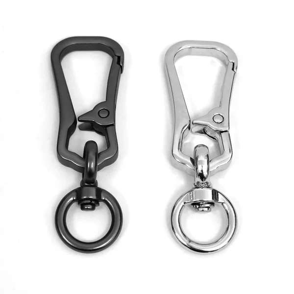 Zinc alloy metal carabiner anti-lost car keychain key ring pet dog rope 8-word buckle traction rope wholesale