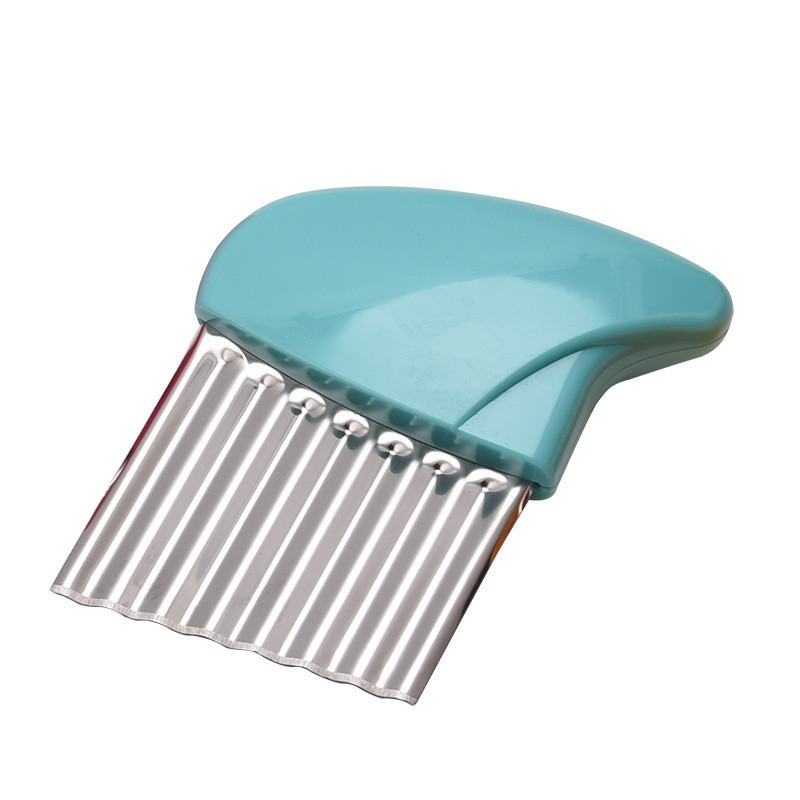 Inventario creativo de acero inoxidable mango de patatas cortadas manuales domésticas onduladoras aparatos de cocina