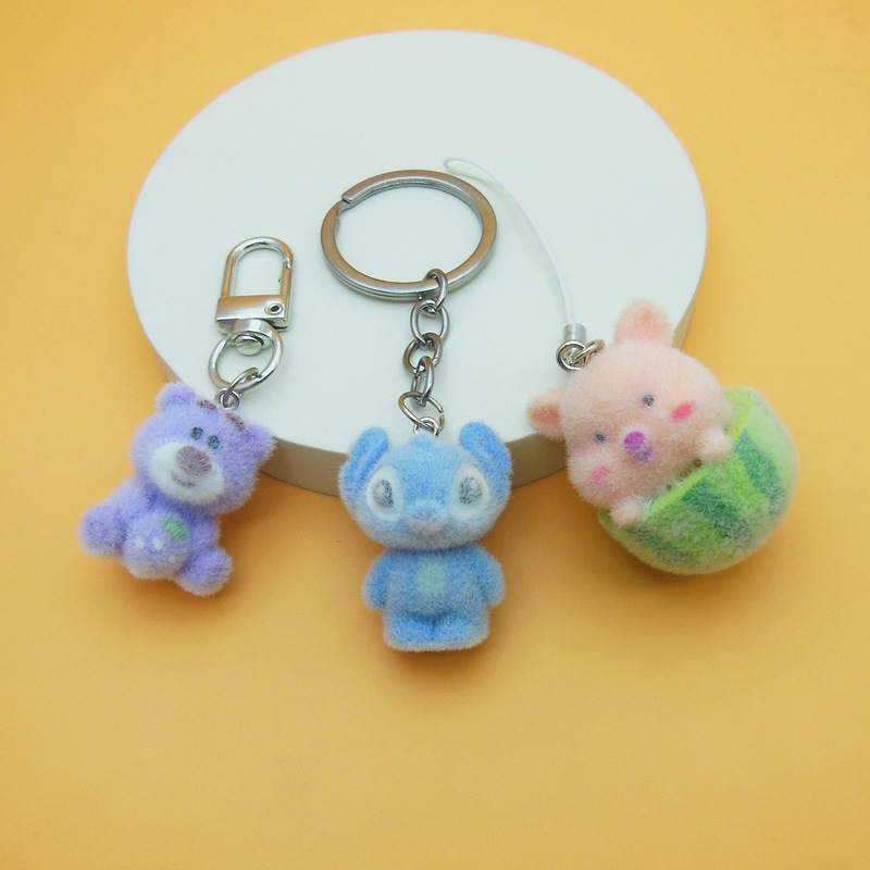 日本と韓国のかわいい植毛小動物ペンダント手作り DIY 携帯電話チェーンバッグペンダント植毛人形ジュエリーアクセサリー|undefined