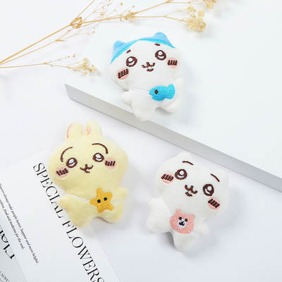 New Q version small animal doll three-dimensional plush cotton doll diy headband keychain accessories