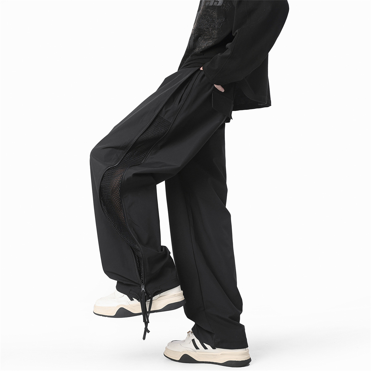 Pantalones de verano para hombres, talla grande, ropa de hombre, marca de moda suelta, camiseta de manga corta de todo fósforo, pantalones deportivos elásticos, pantalones casuales para hombres