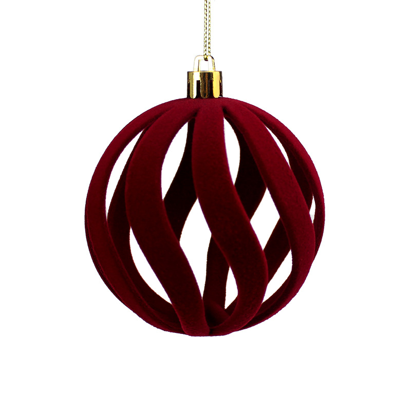 Bolas de Navidad flocadas bolas de Navidad bolas de decoración de Navidad árbol de Navidad colgando bolas multicolores opcionales directas de fábrica image 3