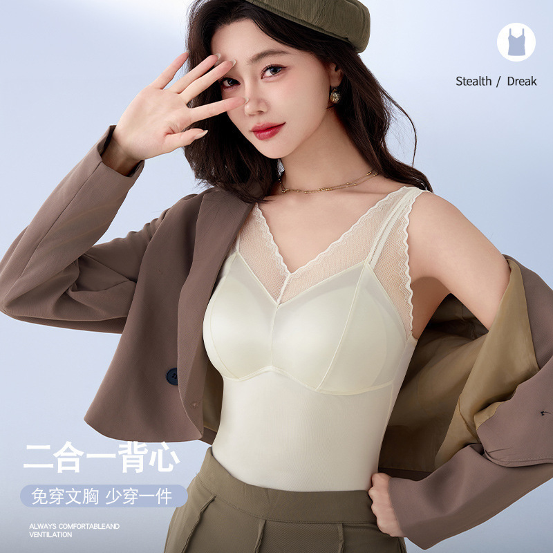 Cross-border sexy V-neck simple patchwork hollow mesh soft support seamless strap long slim-fit women's backless bra