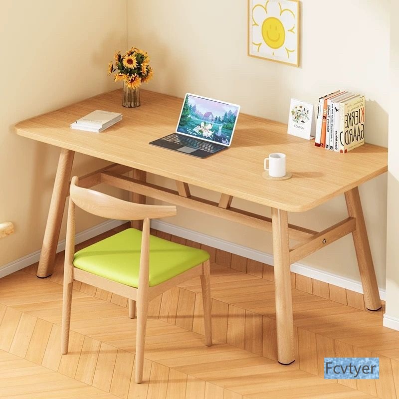 Fitbo Dining Table Fast Food Restaurant Thickened Rectangular Dining Table and Chair Combination Home Commercial Simple Wood Color Dining Table