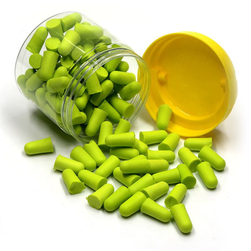 Anti-noise sponge earplug sleep learning sound insulation noise reduction slow rebound 120 seconds PU sponge earplug plastic boxed