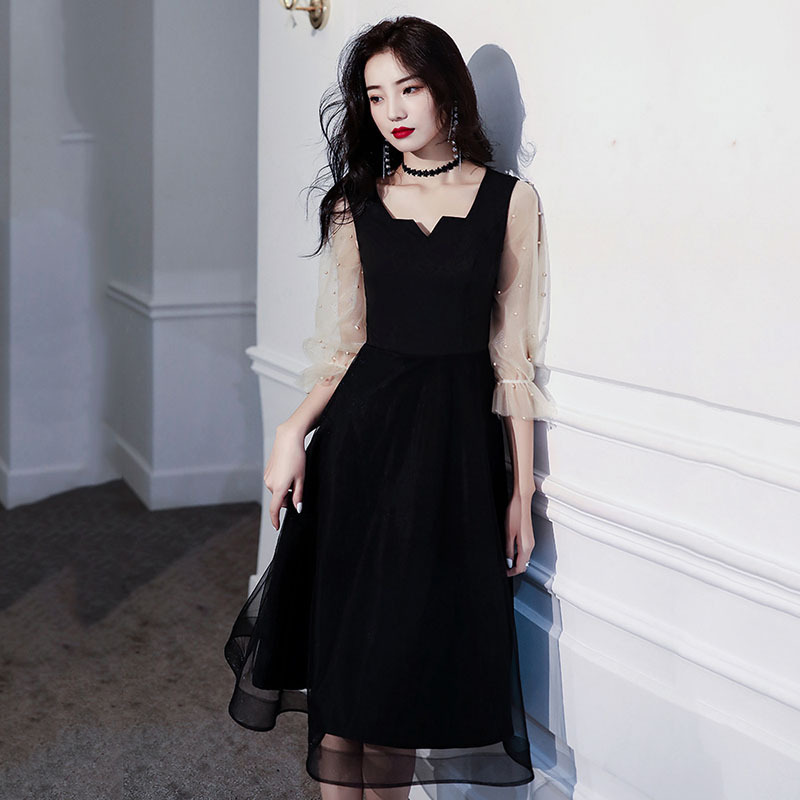 Black Evening Dress 2026 New Style Elegant French Socialite Petite Everyday Wear Birthday Party Evening Dress for Women Black Evening Dress 2026 New Style Elegant French Socialite Petite Everyday Wear Birthday Party Evening Dress for Women