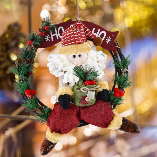 Christmas wreath decorations pendants decoration supplies door hanging home background wall Christmas Eve shop pendant