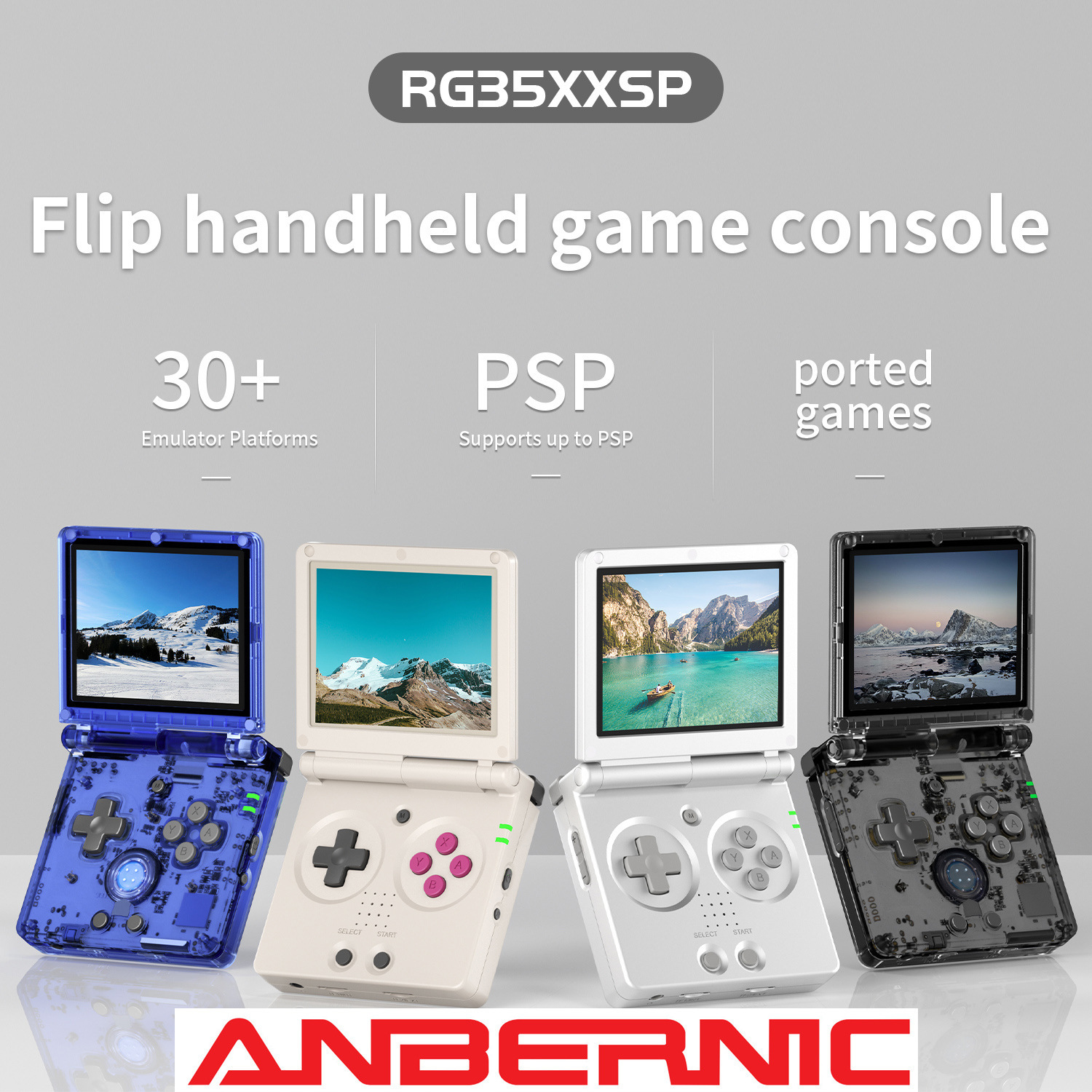 ANBERNIC安伯尼克RG35XXSP折叠翻盖高清屏复古掌上游戏机HDMI连接