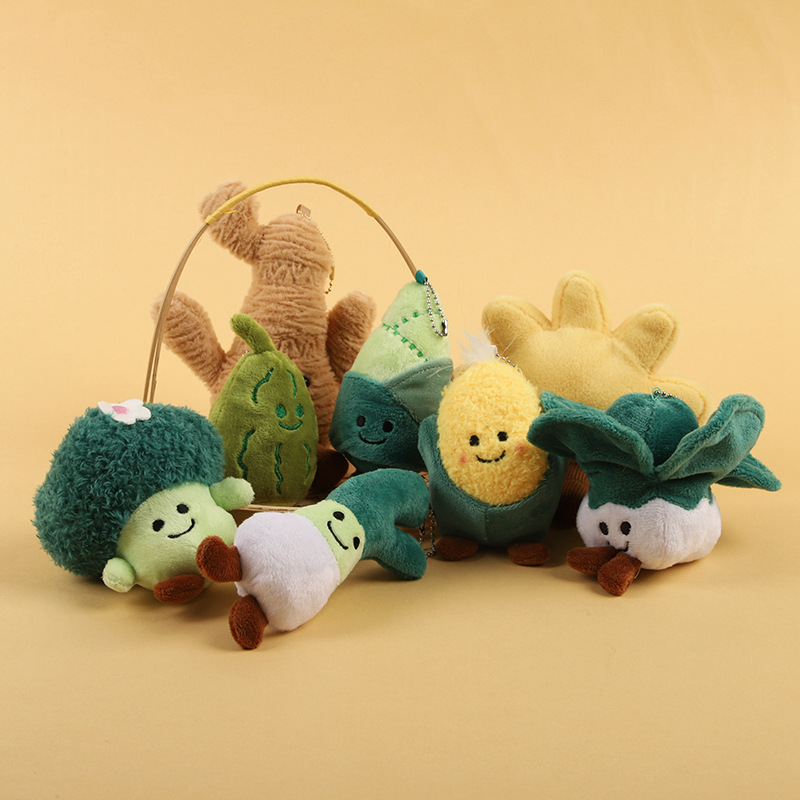 Jellycat creativo verduras frutas plantas extrañas juguetes de peluche colgantes bolsas decoración llaveros muñecas