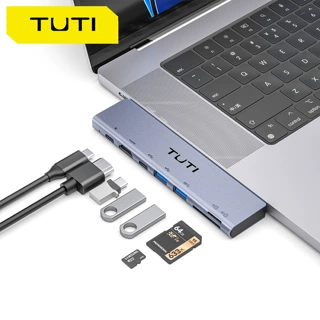 Tuti拓展坞typec笔记本电脑转接头分线器贴边usb3.0扩展器直插款