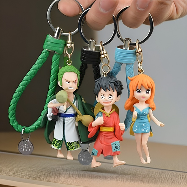 海贼王手办模型钥匙扣挂件盲盒饰品和之国索隆路飞尼卡娃娃机公仔