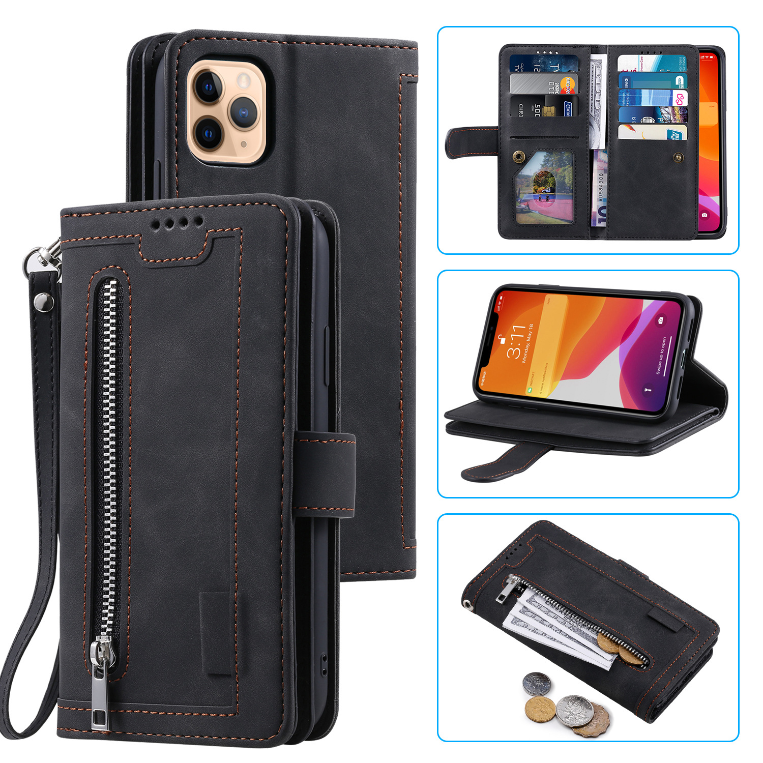 Phone Case For Iphone 15 And Apple 14 Creative Card Holder Cover_voghion.com