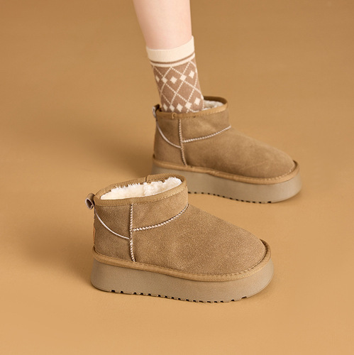2026 winter velvet thick sole snow boots for women with velvet thick cotton shoes, slip-on casual snow cotton on behalf of delivery